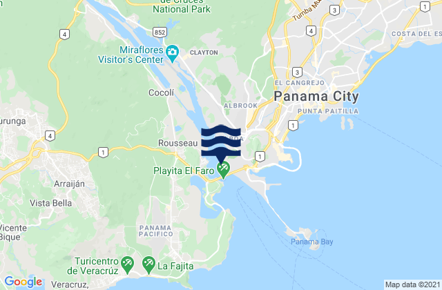 Balboa, Panamaの潮見表地図