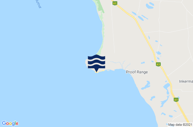 Bald Hill Beach, Australiaの潮見表地図