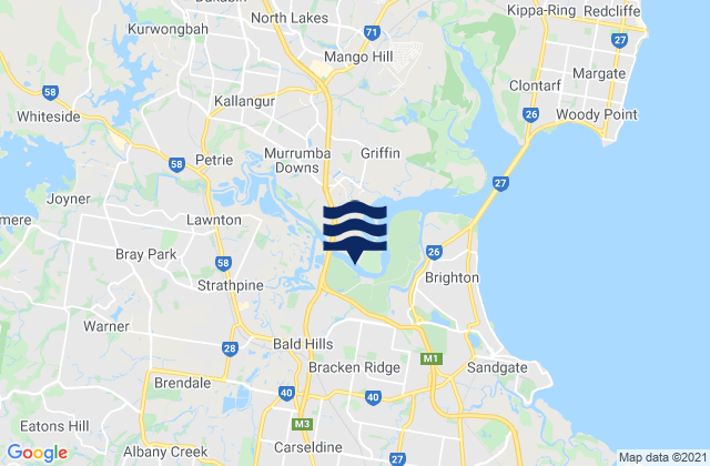 Bald Hills, Australiaの潮見表地図