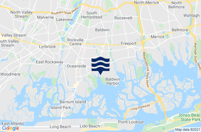 Baldwin Harbor, United Statesの潮見表地図