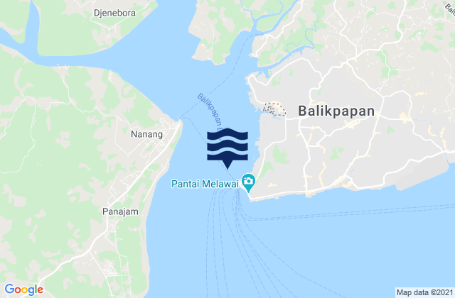 Balik Papan, Indonesiaの潮見表地図