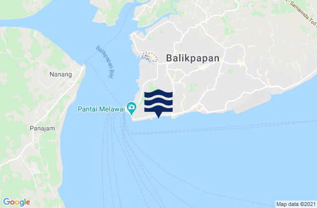 Balikpapan, Indonesiaの潮見表地図