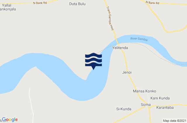 Balingho, Gambiaの潮見表地図