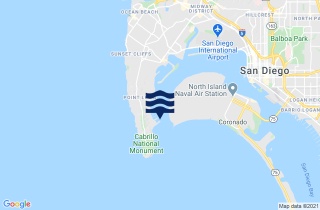 Ballast Point San Diego Bay, United Statesの潮見表地図