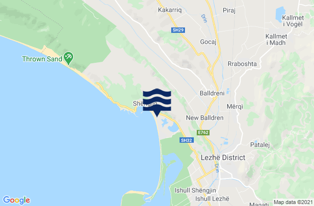 Balldreni i Ri, Albaniaの潮見表地図
