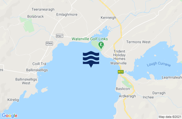 Ballinskelligs Bay, Irelandの潮見表地図