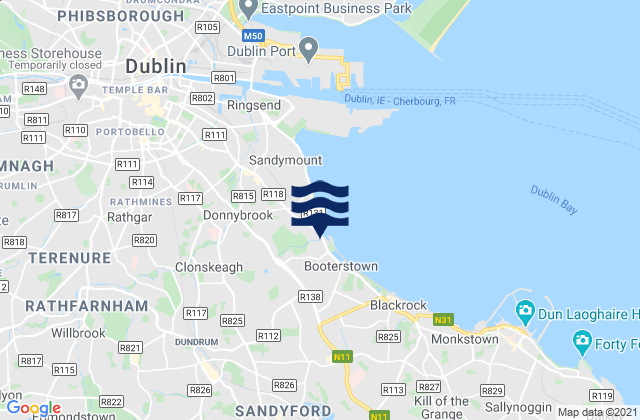Ballinteer, Irelandの潮見表地図