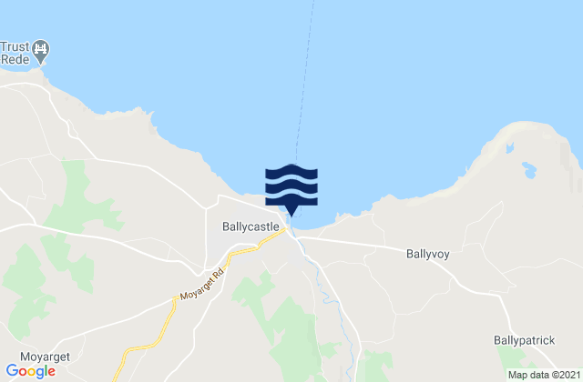 Ballycastle Bay, United Kingdomの潮見表地図
