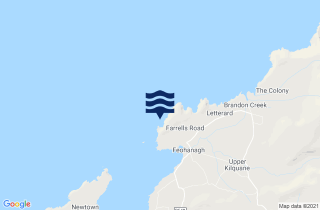 Ballydavid Head, Irelandの潮見表地図