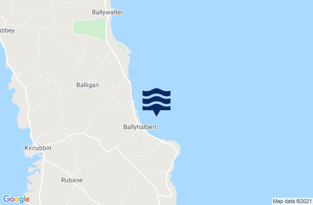 Ballyhalbert Bay, United Kingdomの潮見表地図