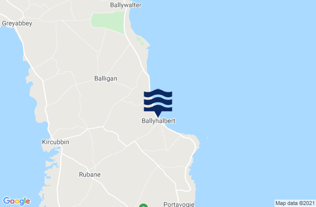 Ballyhalbert, United Kingdomの潮見表地図