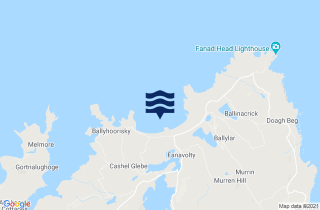 Ballyhiernan Bay, Irelandの潮見表地図