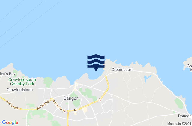 Ballyholme Bay, United Kingdomの潮見表地図