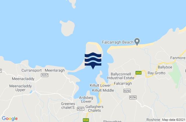 Ballyness Bay, Irelandの潮見表地図
