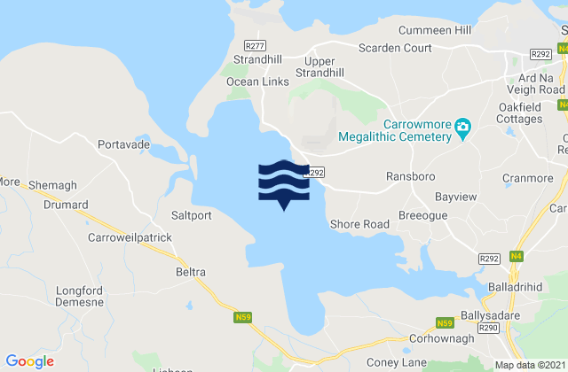 Ballysadare Bay, Irelandの潮見表地図