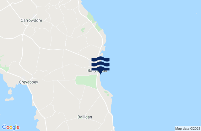 Ballywalter Beach, United Kingdomの潮見表地図