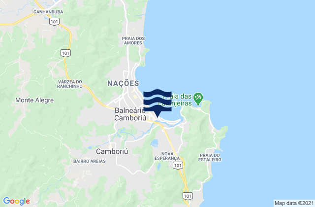Balneário Camboriú, Brazilの潮見表地図