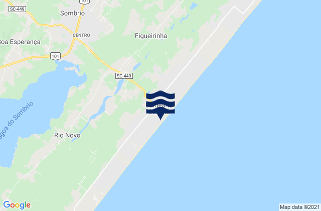 Balneário Gaivota, Brazilの潮見表地図