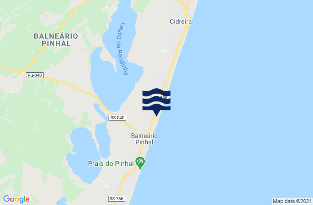 Balneário Pinhal, Brazilの潮見表地図