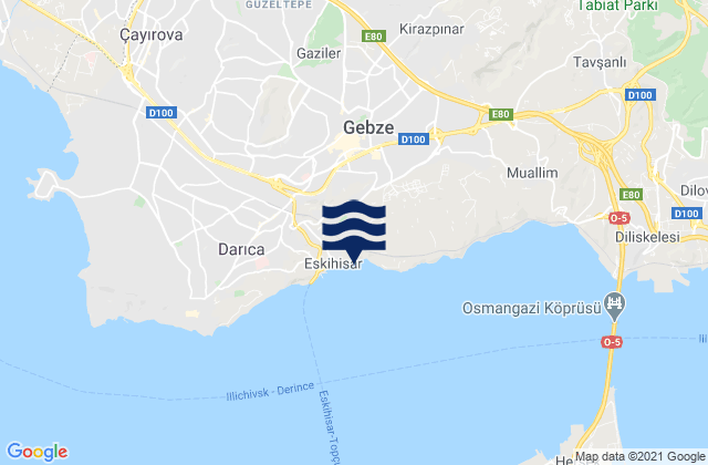 Balçık, Turkeyの潮見表地図