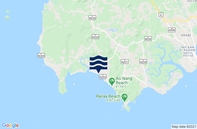 Ban Ao Nang, Thailandの潮見表地図