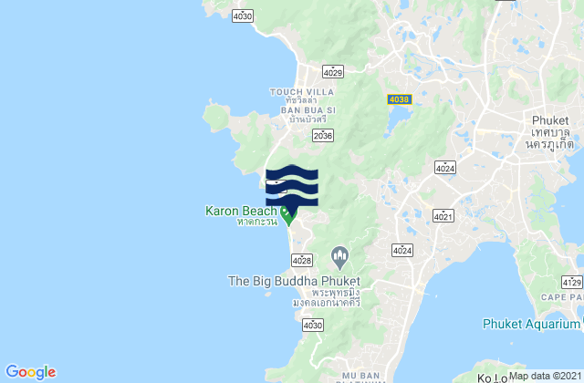 Ban Karon, Thailandの潮見表地図