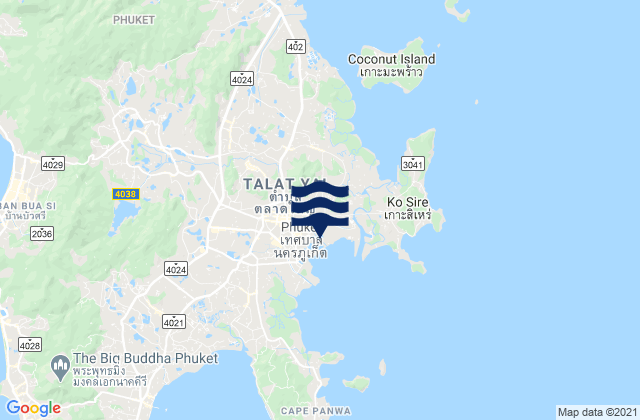 Ban Talat Nua, Thailandの潮見表地図