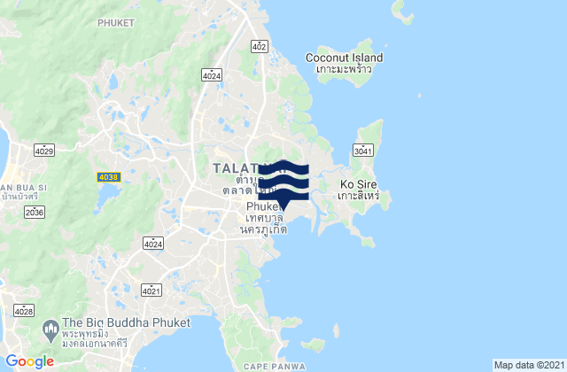 Ban Talat Yai, Thailandの潮見表地図