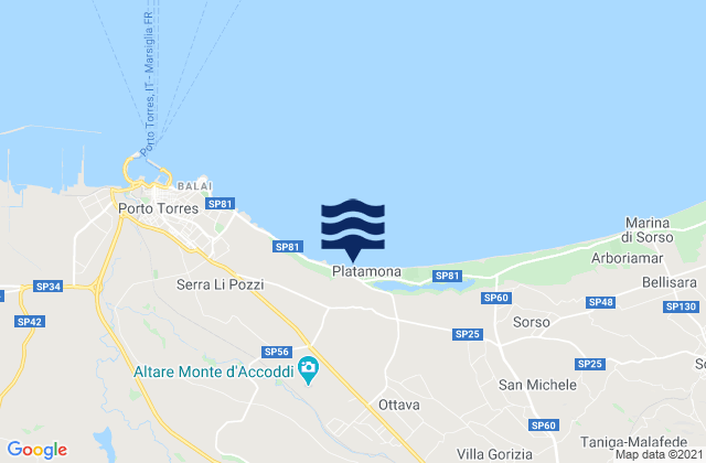 Bancali, Italyの潮見表地図