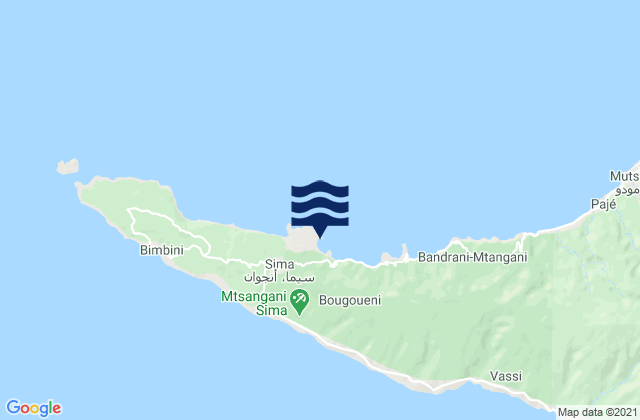 Bandajou, Comorosの潮見表地図