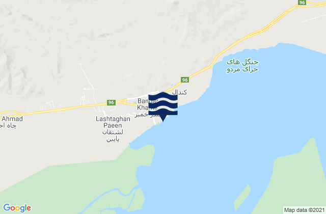 Bandar-e Khamīr, Iranの潮見表地図