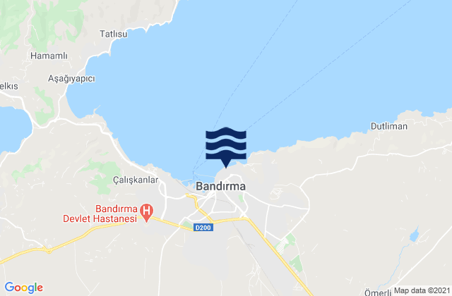 Bandırma, Turkeyの潮見表地図