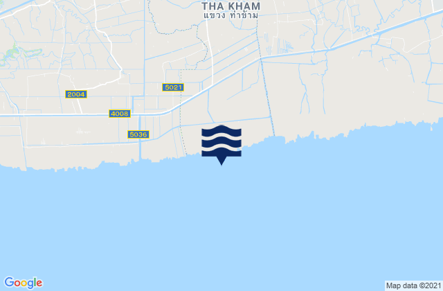 Bang Khun thain, Thailandの潮見表地図