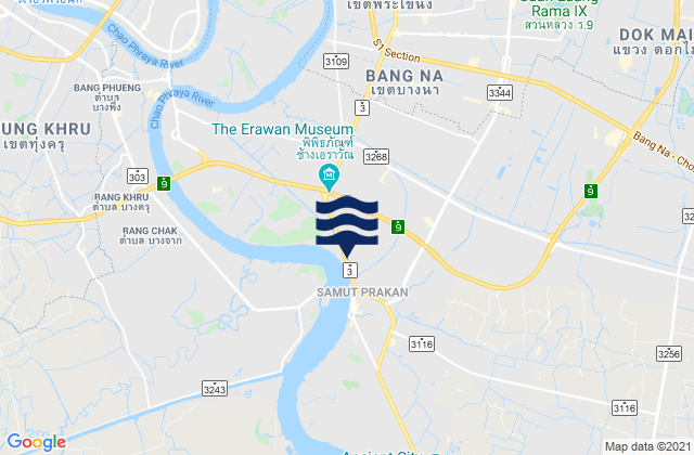 Bang Na, Thailandの潮見表地図