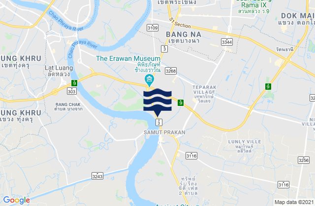 Bang Na, Thailandの潮見表地図