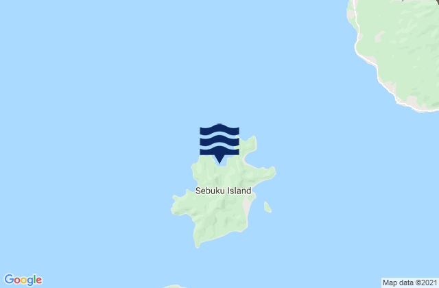 Bangkai Anchorage Sebuku Island, Indonesiaの潮見表地図