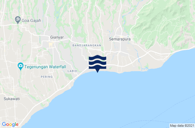 Bangli, Indonesiaの潮見表地図