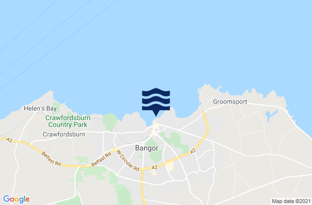 Bangor Bay, United Kingdomの潮見表地図