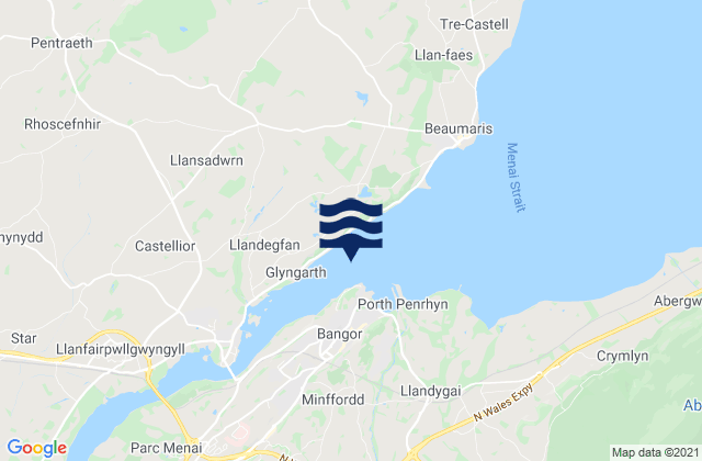 Bangor Pier, United Kingdomの潮見表地図