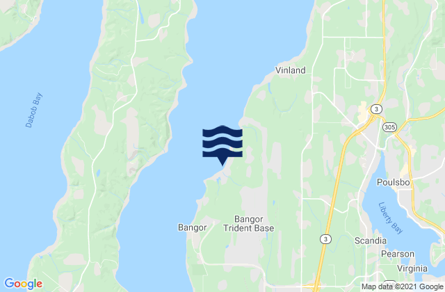 Bangor Trident Base, United Statesの潮見表地図