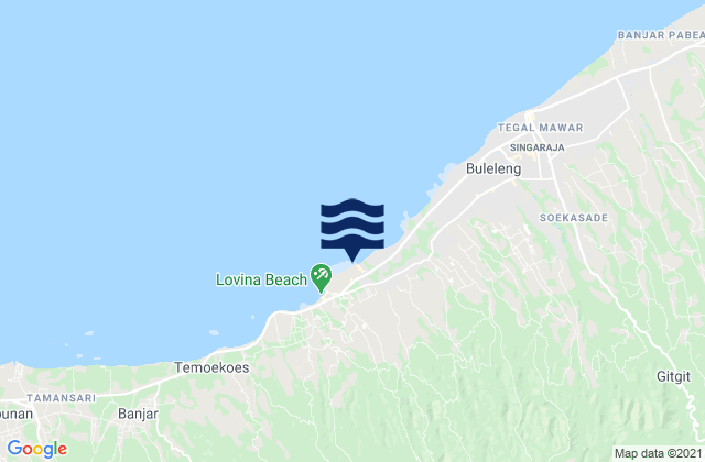 Banjar Banyualit, Indonesiaの潮見表地図