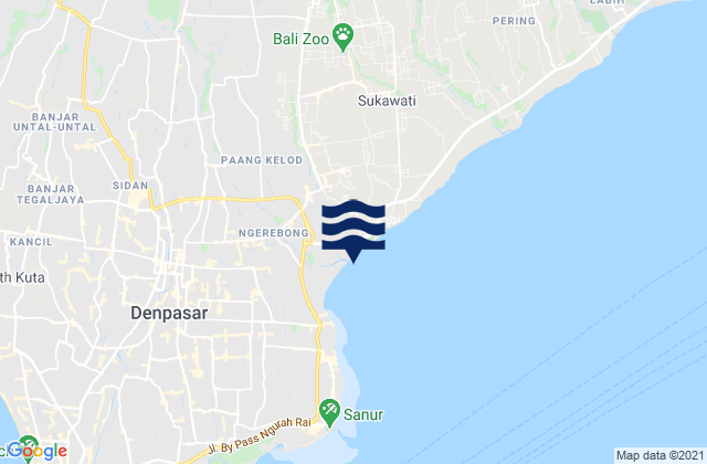 Banjar Batur, Indonesiaの潮見表地図