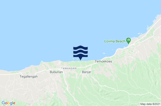 Banjar Dawan, Indonesiaの潮見表地図