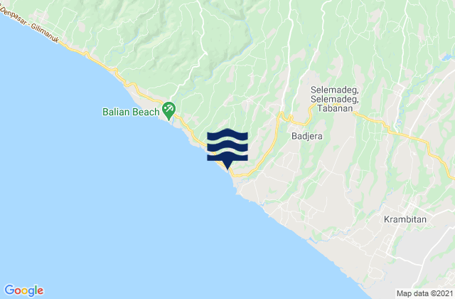 Banjar Delodrurung, Indonesiaの潮見表地図