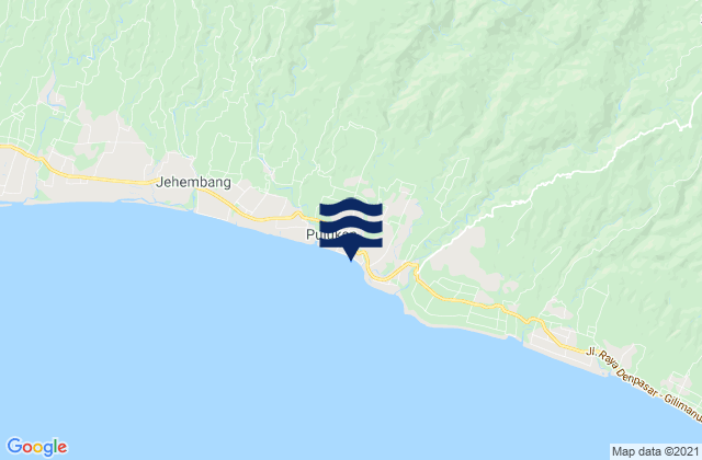 Banjar Delodsetra, Indonesiaの潮見表地図