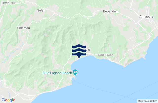 Banjar Geriana Kangin, Indonesiaの潮見表地図
