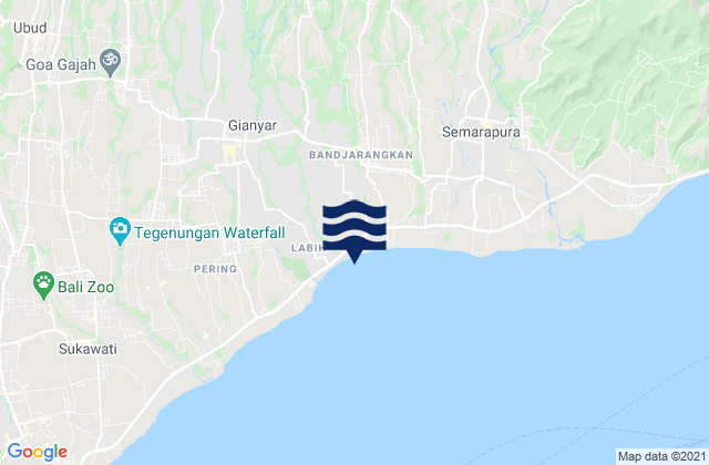 Banjar Madangan Kaja, Indonesiaの潮見表地図
