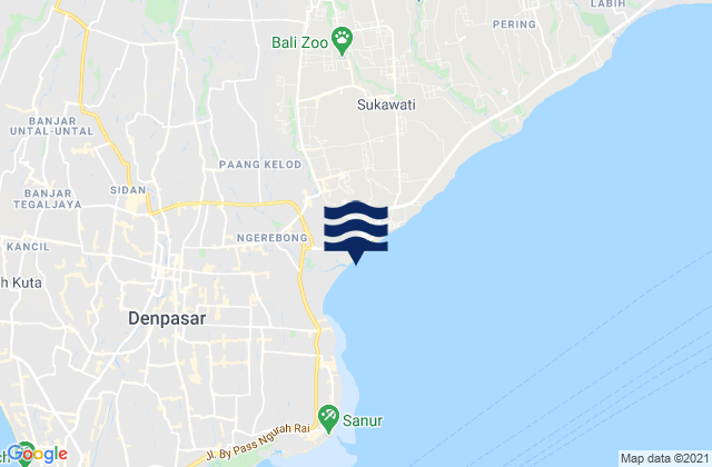 Banjar Paangkelod, Indonesiaの潮見表地図