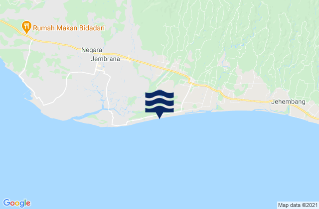 Banjar Sebual, Indonesiaの潮見表地図