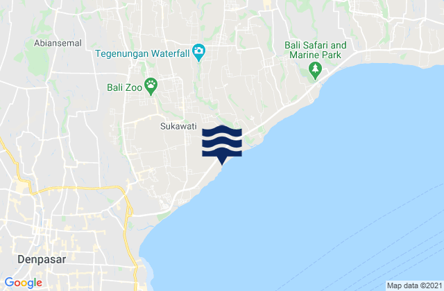 Banjar Tebongkang, Indonesiaの潮見表地図